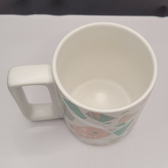 Starbucks 2019 Terazzo Pastel Pink Aqua Mosaic 12oz Coffee Mug Cup BNWT - Picture 3 of 4